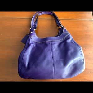 EUC purple leather Coach purse